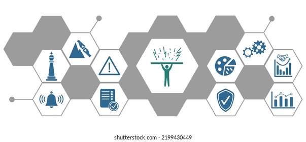 Concept Of Crisis Management With Connected Icons