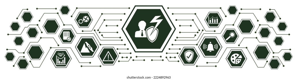 Concept Of Crisis Management With Connected Icons