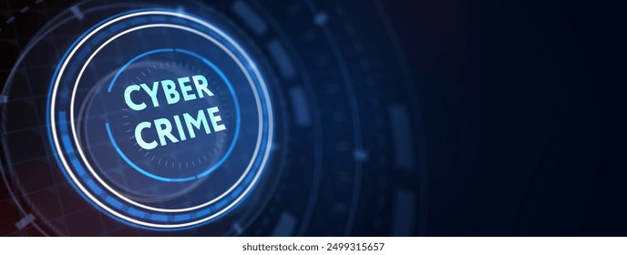 The concept of a cyber attack on a computer network. Cyber crime and internet privacy hacking. 3d illustration