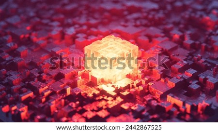 Concept design of new-type productive forces featuring industrial technology, red chip, and cube