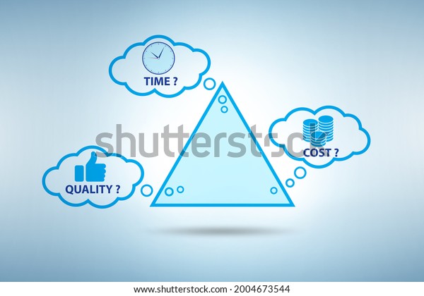 Concept Efficiency Cost Time Quality Stock Illustration 2004673544