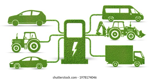Concept of electric vehicles charging station