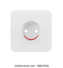 Concept Of Emotional Outlet With Smile And Sad (clipping Path)