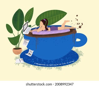 Concept - employee working from home - Powered by Shutterstock