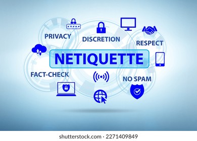 Concept of etiquette and netiquette