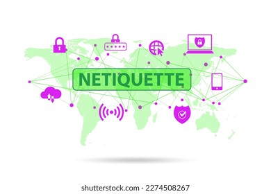 Concept of etiquette and netiquette