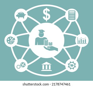 Concept Of Fafsa With Connected Icons