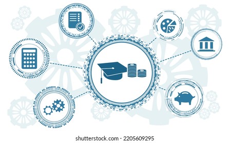 Concept Of Fafsa With Connected Icons