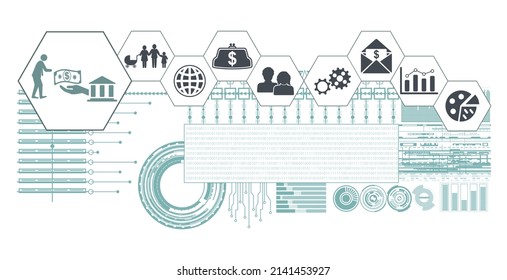 Concept Of Government Aid With Connected Icons