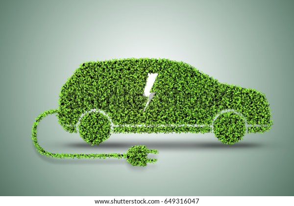 Concept of green electric\
car