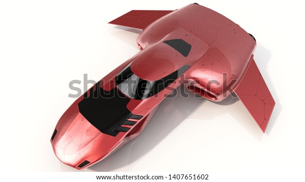 Concept Hover Car  future high quality 3D\
Render -\
Illustration