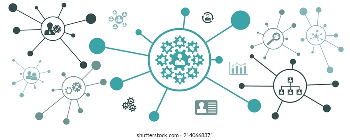 Concept Of Hrm With Connected Icons