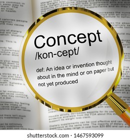 Concept or hypothesis icon means visualising the idea.  A basic proposal or theoretical prototype - 3d illustration