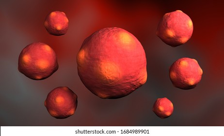 Concept Illustration Of Hantavirus Or Orthohantavirus. 3D-rendering.