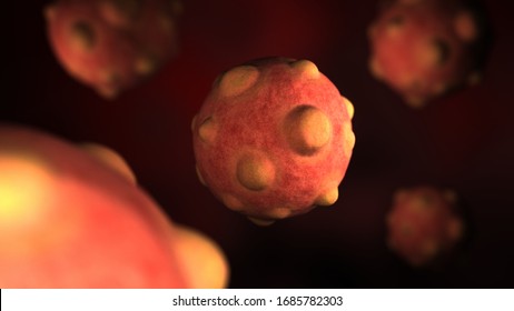 Concept Illustration Of Hantavirus Or Orthohantavirus. 3D-rendering.