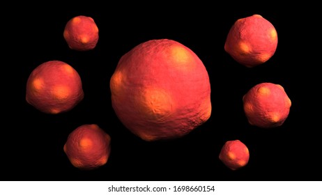 Concept Illustration Of Hantavirus Or Orthohantavirus. 3D-rendering.