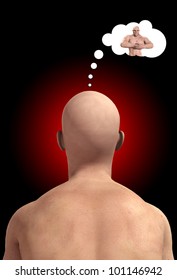 Concept image about having a very violent mind.