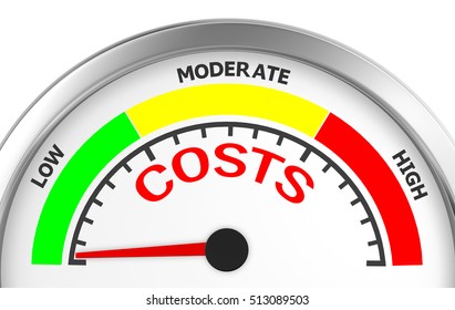 Concept image for illustration of costs in the low meter , 3d rendering