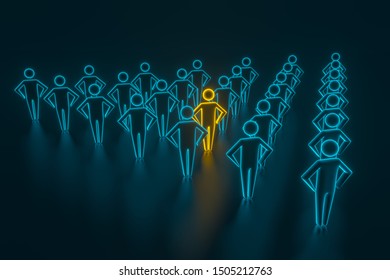 Concept Leader Business Team Indicates Direction Stock Illustration ...