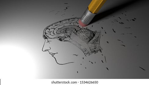 Concept Of Neurodegeneration, The Progressive Loss Of Structure Or Function Of Neurons And Alzheimer Health (original Ilustration). 3D Rendering.