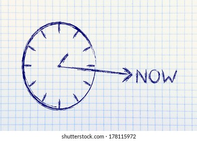 Concept Not Wasting Time Clock Hand Stock Illustration 178115972 ...