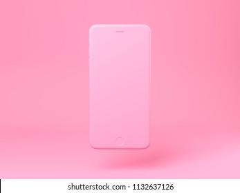 Concepto teléfono rosa en