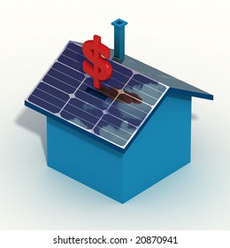 concept of saving with the alternative energy - dollar version