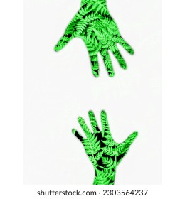 concept of saving the world  Building environmental sustainability through the cooperation of all of us.