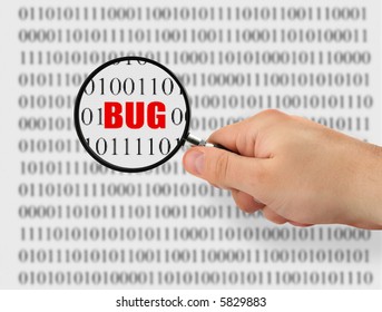 concept of searching for a bug, binary code is abstract