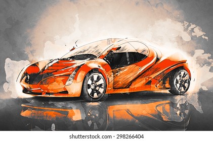 Concept Sport Car Sketch