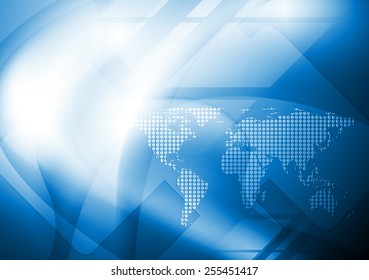 Concept Technical Background World Map Stock Illustration 255451417 ...