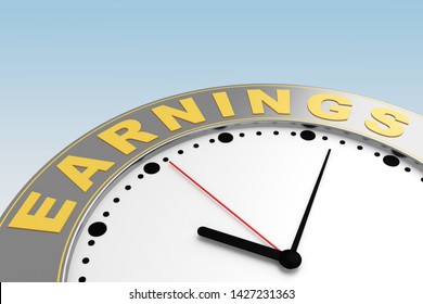 concept time to earnings. 3d rendering