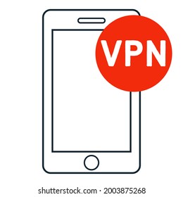 Concept Of Using App VPN For Mobile Android Or IOs (Virtual Private Network) - Illustration
Image