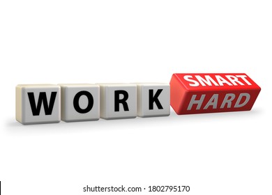 Concept Of Working Smart Not Hard - 3d Rendering