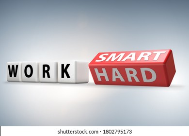 Concept Of Working Smart Not Hard - 3d Rendering