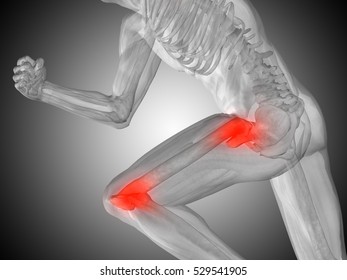 Conceptual 3D illustration human man anatomy or health design, joint or articular pain, ache or injury on gray background for medical, fitness, medicine, bone, care, hurt, osteoporosis, arthritis or  - Shutterstock ID 529541905