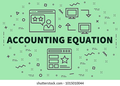 Conceptual Business Illustration With The Words Accounting Equation