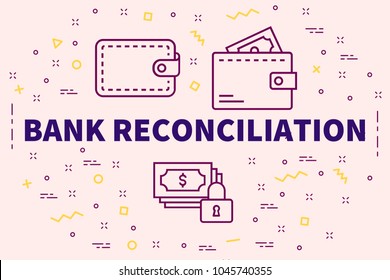 Conceptual Business Illustration With The Words Bank Reconciliation