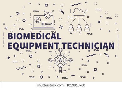 Conceptual Business Illustration With The Words Biomedical Equipment Technician