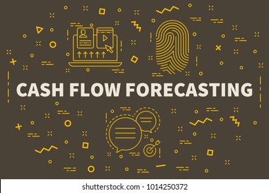 Conceptual Business Illustration With The Words Cash Flow Forecasting