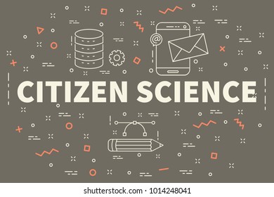 Conceptual Business Illustration With The Words Citizen Science