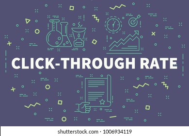 Conceptual business illustration with the words click-through rate