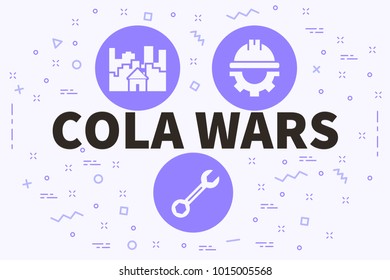 Conceptual Business Illustration With The Words Cola Wars