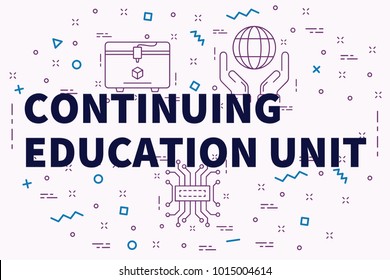 Conceptual Business Illustration With The Words Continuing Education Unit