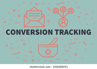 Conceptual Business Illustration With The Words Conversion Tracking