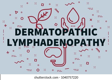 Conceptual Business Illustration With The Words Dermatopathic Lymphadenopathy