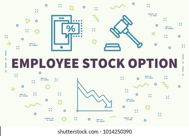 Conceptual Business Illustration With The Words Employee Stock Option