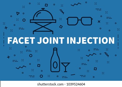 Conceptual Business Illustration With The Words Facet Joint Injection