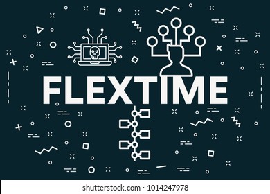 Conceptual Business Illustration With The Words Flextime