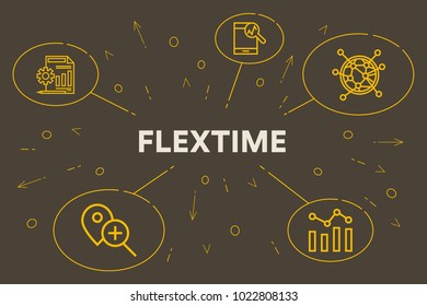 Conceptual Business Illustration With The Words Flextime